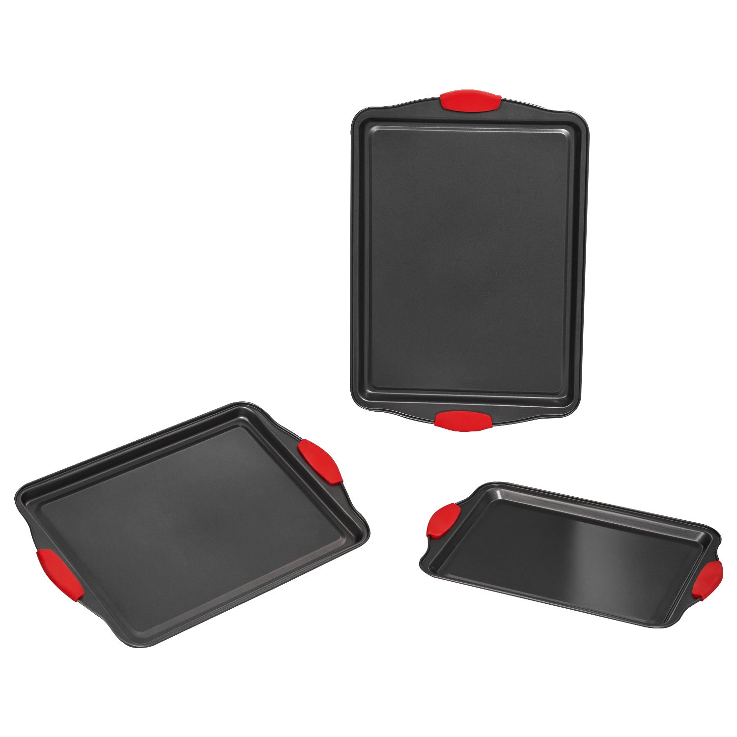 Kitchen Baking Tray Set - Backblech-Set, 3-teilig, Antihaft-Kohlenstoffstahl-Kochgeschirr, stapelbare Küchen-Backformen mit