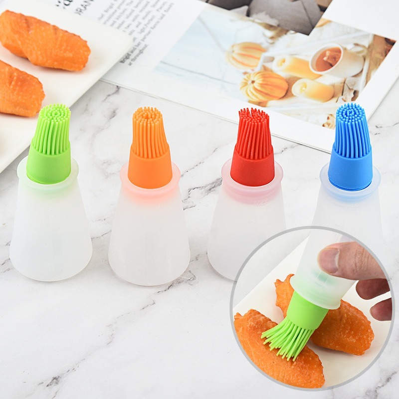 Pastry Brush Silicone - Silikon-Ölpinsel mit Abnehmbarem Bürstenkopf für Grill,