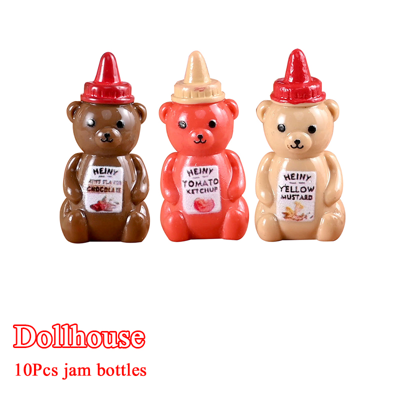 Miniature Baking Kitchen - 10Pcs 1/12 Puppenhaus Simulierte Kleine Bär