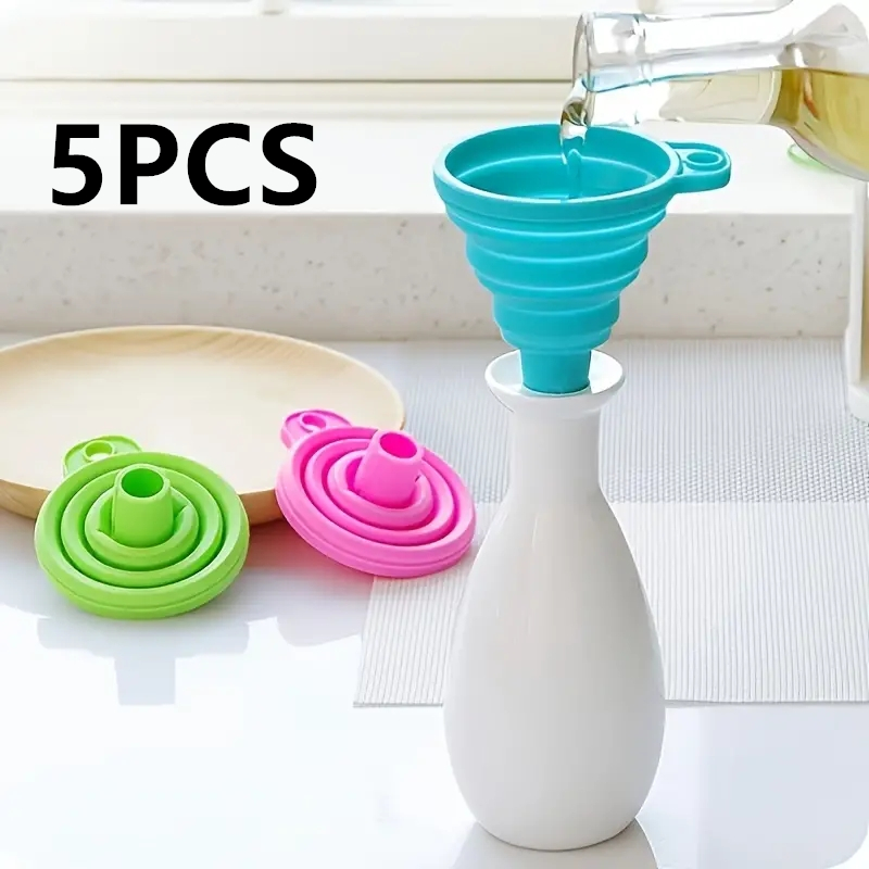 Miniature Baking Kitchen - Silikon-Klapptrichter, multifunktional, tragbar, Mini-Küche, einziehbar, Ölleck,