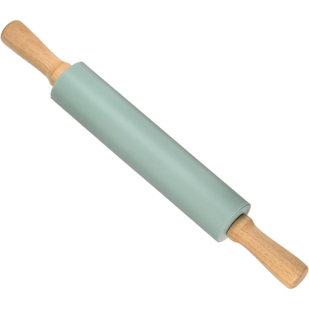 Kitchen Roll Baking - Nicht-Stick Silikon Nudelholz Holzgriff Gebäck Teig