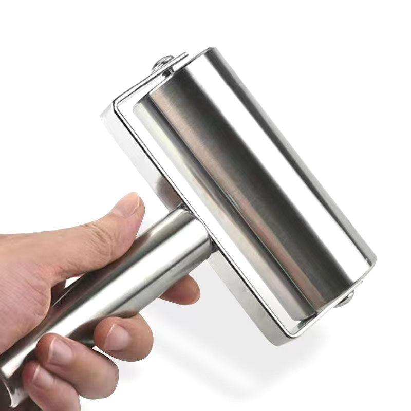 Kitchen Roll Baking - Edelstahl Doppelkopf-Teigroller Antihaft-Teigwalze Küchen-Haferflockenmaschine für Nudeln,
