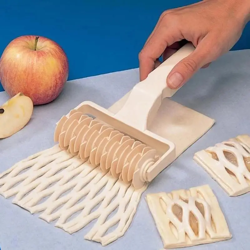 Kitchen Roller Baking - Kreative Backwerkzeuge Plastik-Rollenschneider L/M/S Gittermuster für