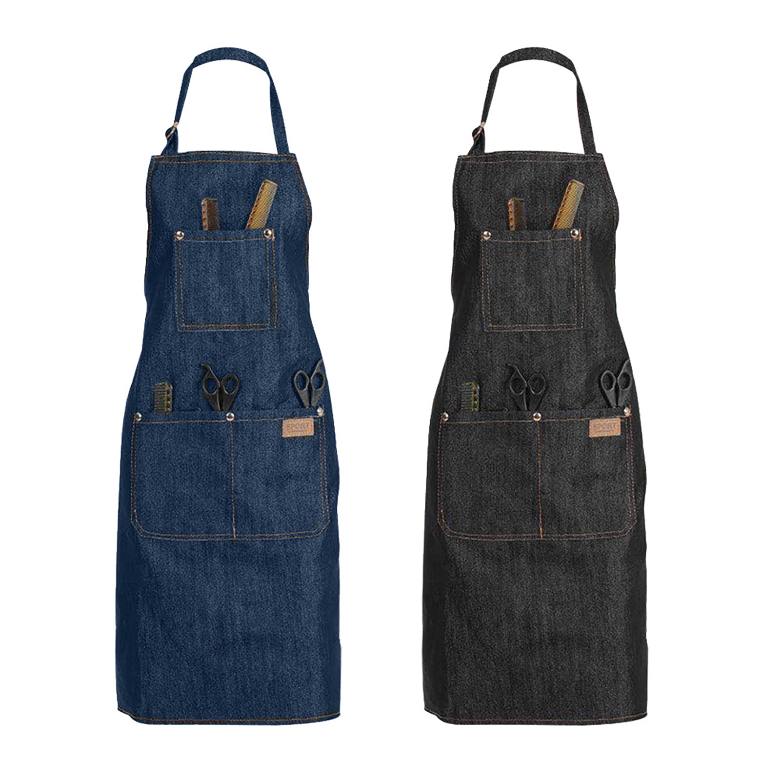 Kitchen Baking Unit - Denim Schürze Salon Arbeitskleidung Friseur Tuch