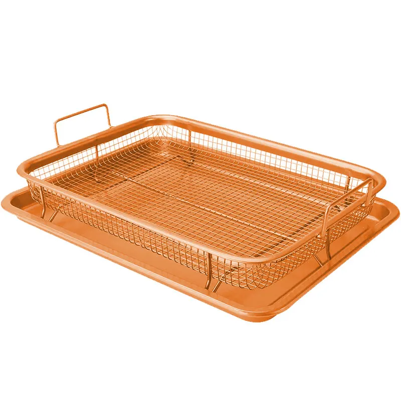 Kitchen Baking Tray Set - Kupfer Backblech Öl Bratpfanne Antihaft-Chips Korb