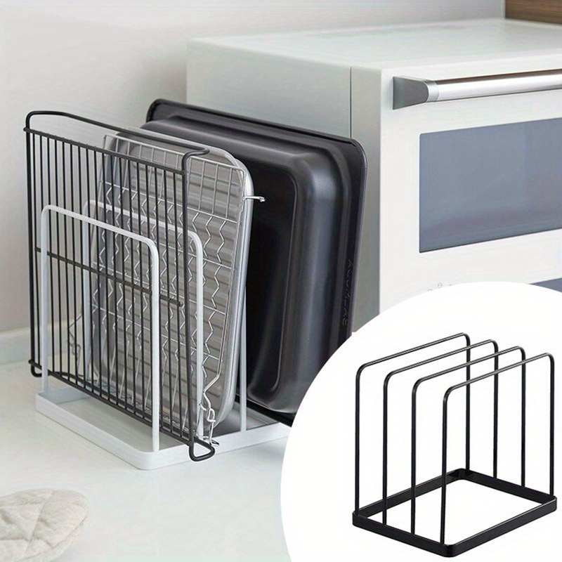 Kitchen Baking Tray Organizer - Vertikales Schneidebrettregal, vierlagiges Küchentablett, Backblech, Organizer,