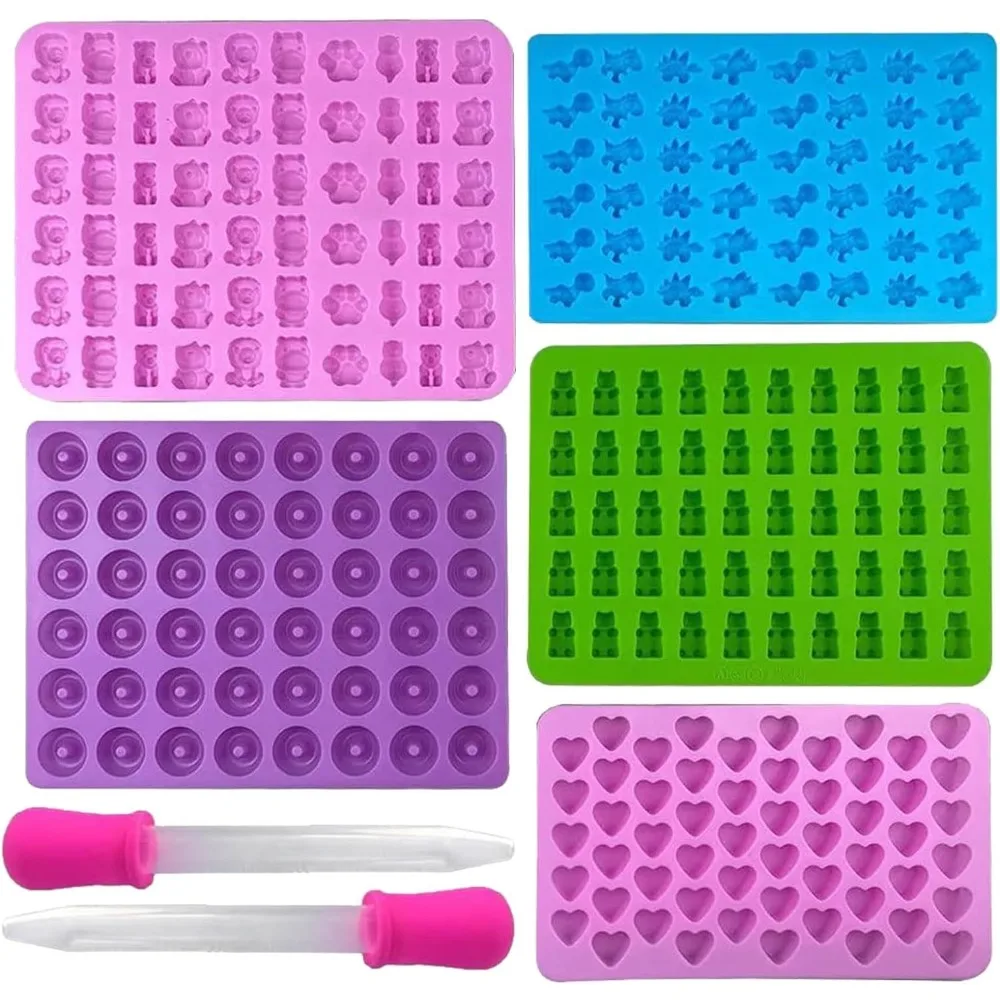 Kitchen Baking Tray Set - 5 Stücke Süßigkeiten Silikonformen mit 2