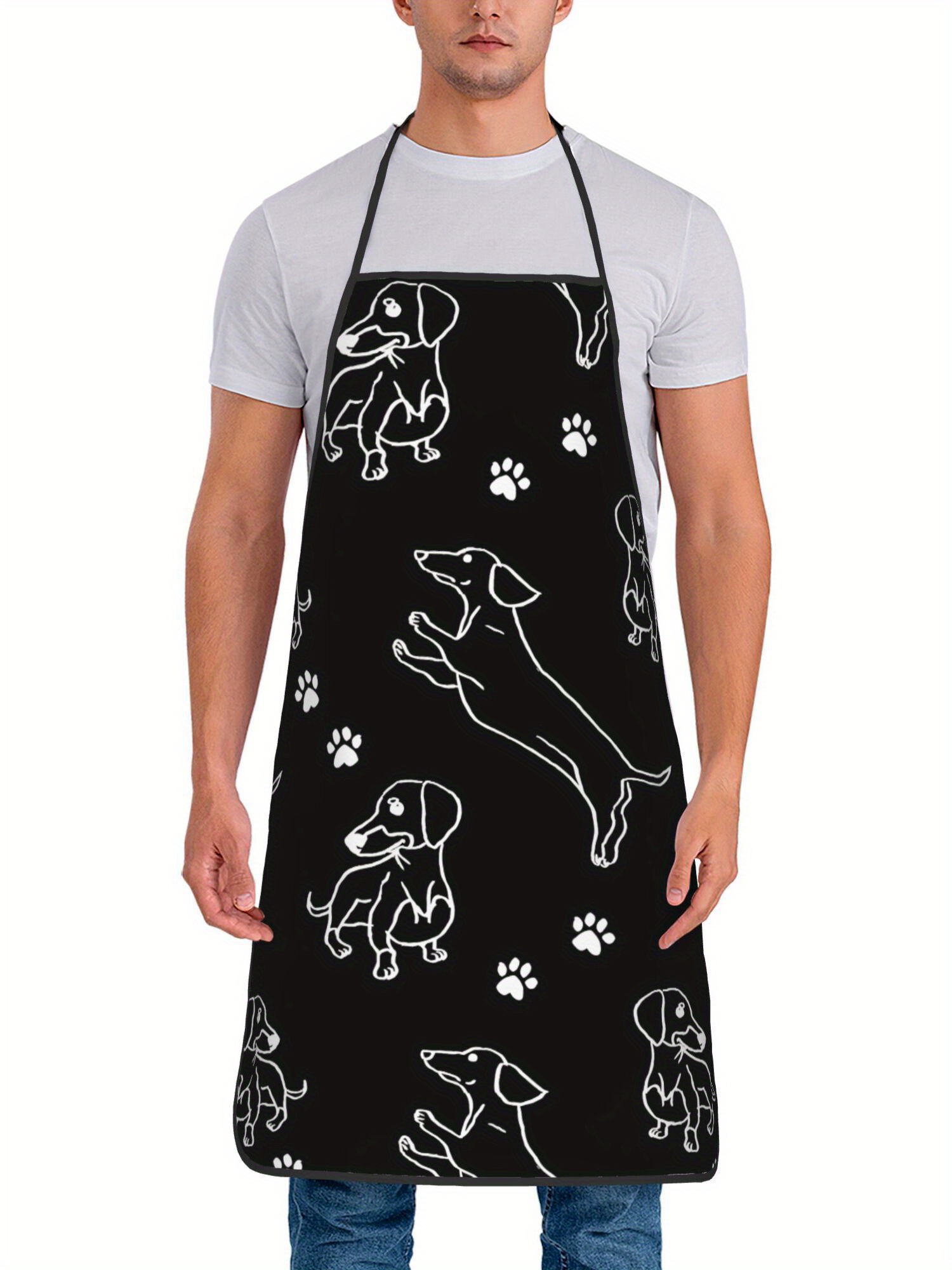 Dackel-Pfotenabdruck-Schürze,  – Kitchen Baking Background Bewertung und Preis