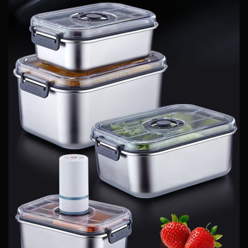 Edelstahl-Vakuum-Lebensmittelb – Kitchen Baking Tray Organizer Bewertung und Preis