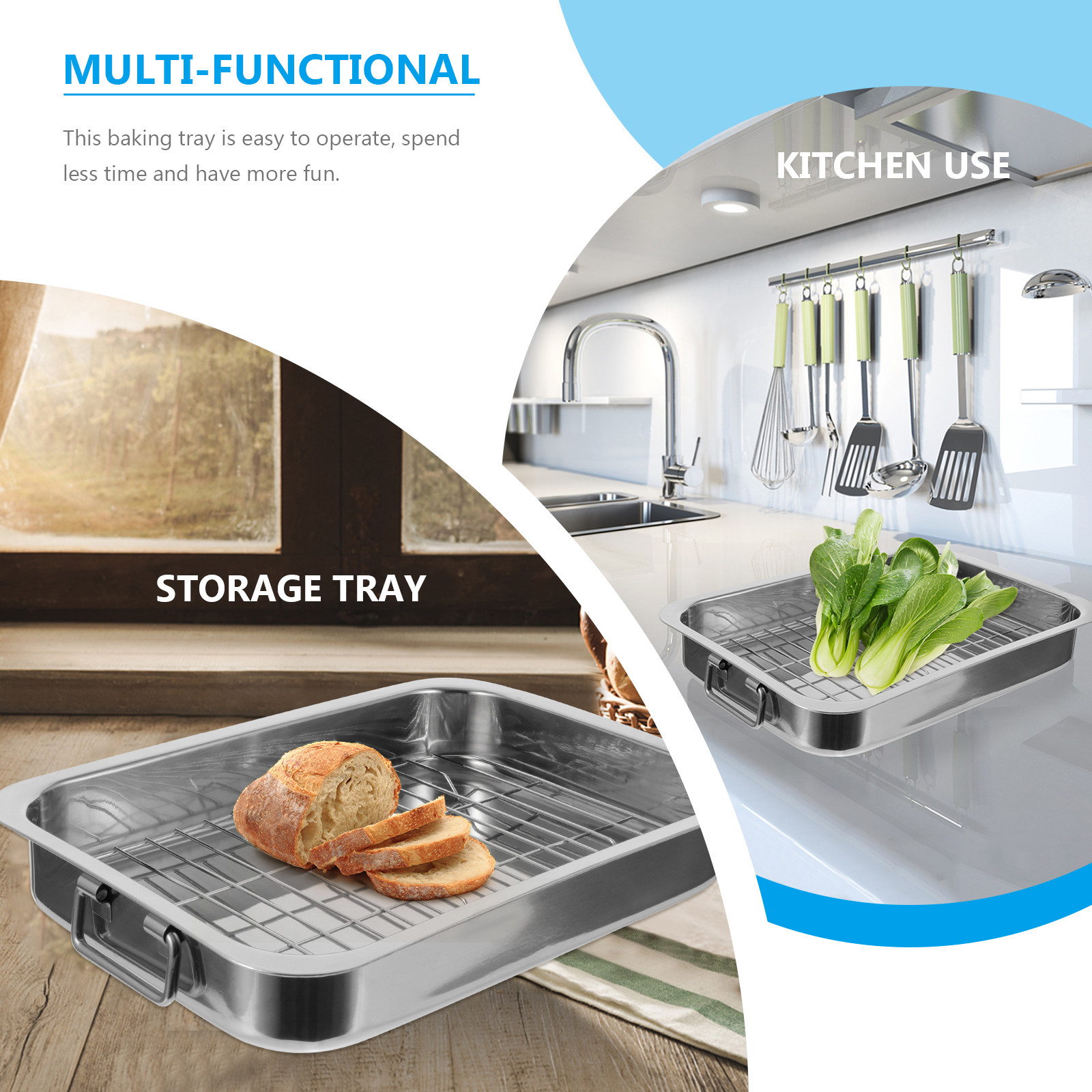 1 Set Rechteckiges Backblech m – Kitchen Baking Tray Set Bewertung und Preis