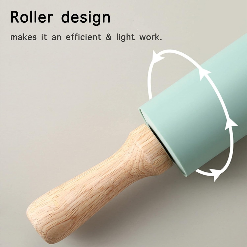 Nicht-Stick Silikon Nudelholz  – Kitchen Roll Baking Bewertung und Preis