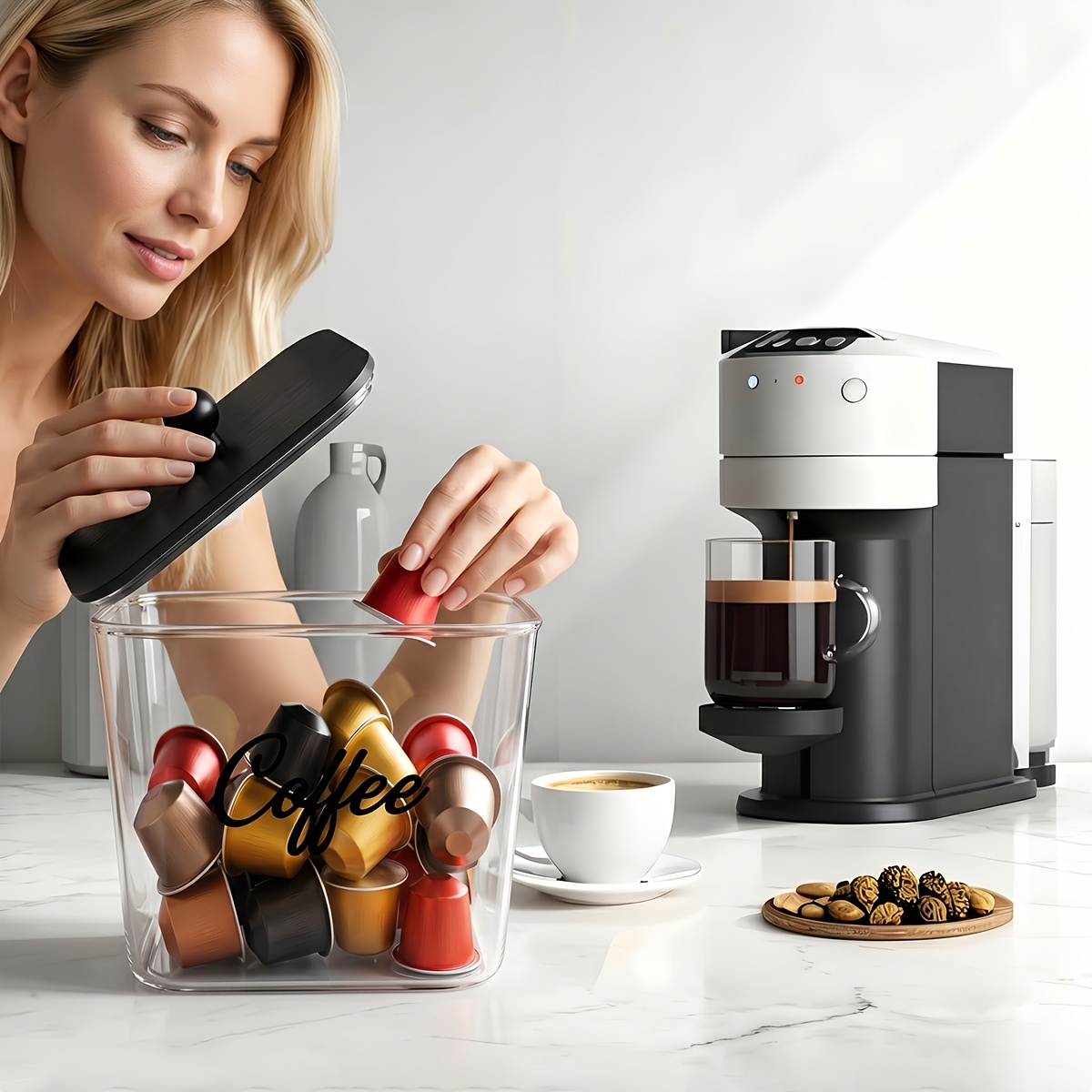 Kaffeepads-Halter mit Deckeln, – Kitchen Baking Tray Organizer Bewertung und Preis