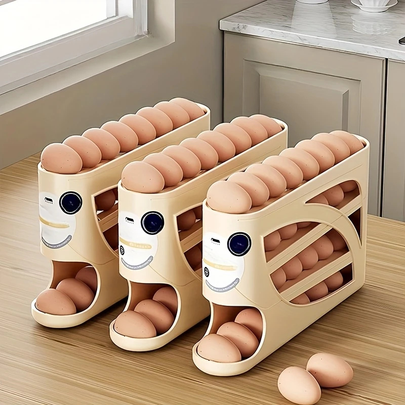 2-4-stöckiger rollbarer Eierbe – Kitchen Baking Tray Organizer Bewertung und Preis