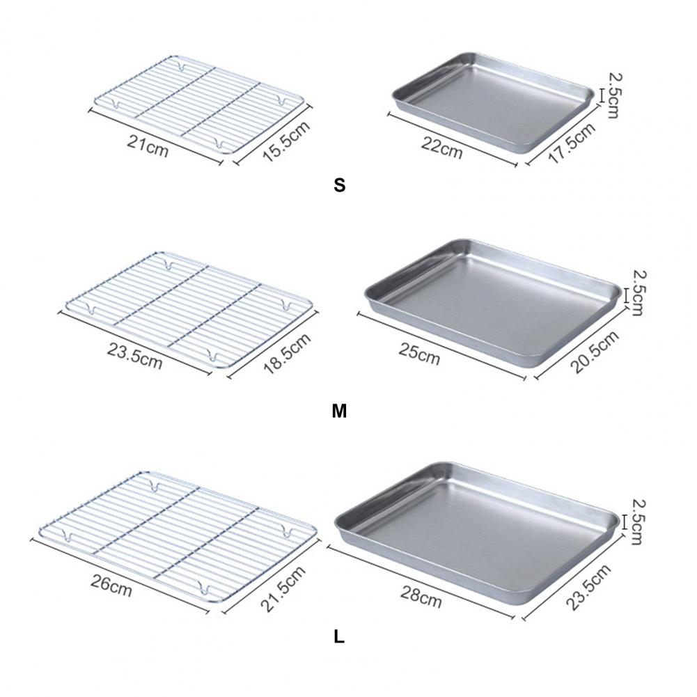 1 Set Edelstahl Ofen Backform  – Kitchen Baking Tray Set Bewertung und Preis