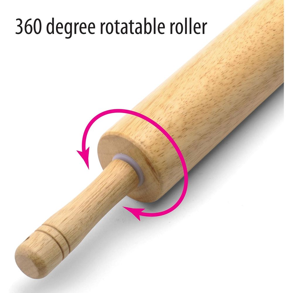 Klassische Holz-Teigrolle, 18  – Kitchen Roller Baking Bewertung und Preis