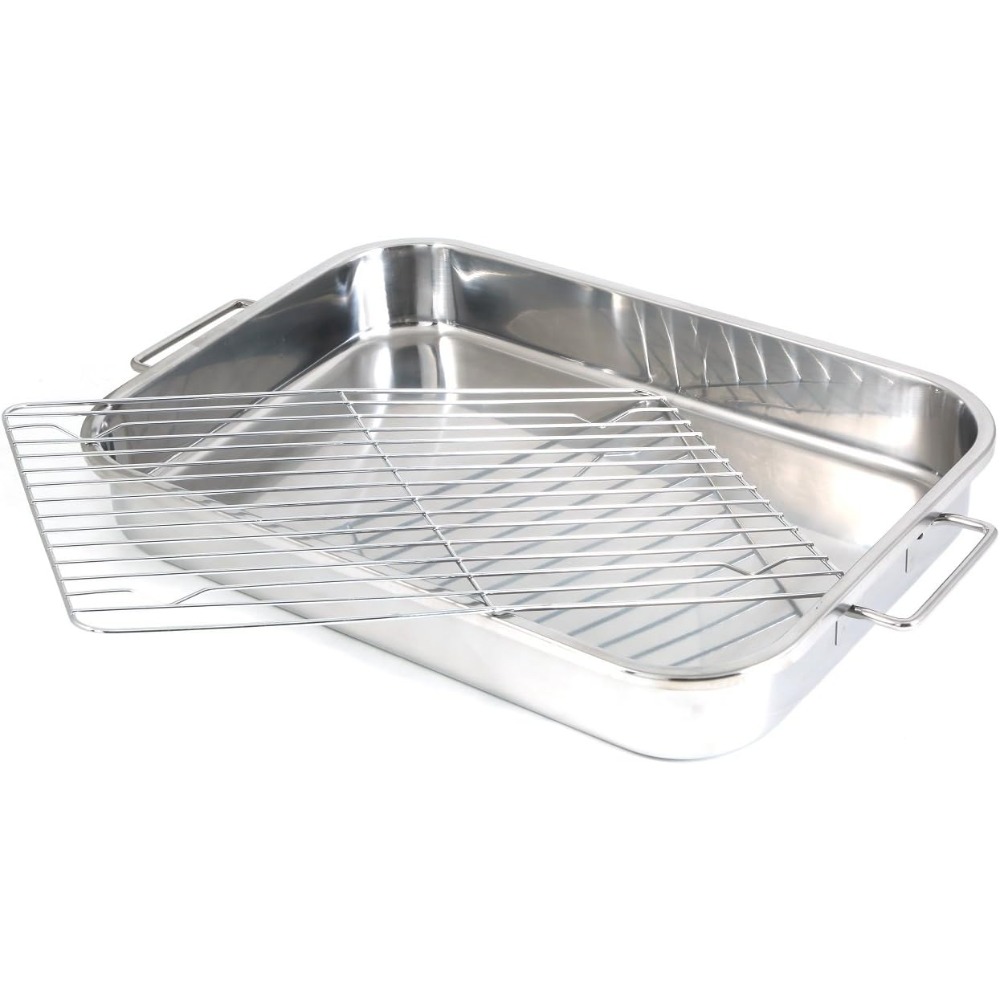 1 Satz Edelstahl-Bratdose mit  – Kitchen Baking Tray Set Bewertung und Preis
